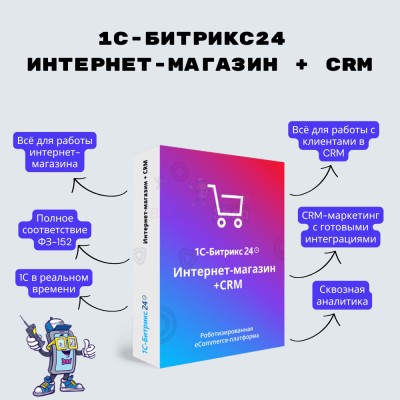 Программа для ЭВМ "1С-Битрикс24". Лицензия Интернет-магазин + CRM (12 мес.) - купить в Петровском